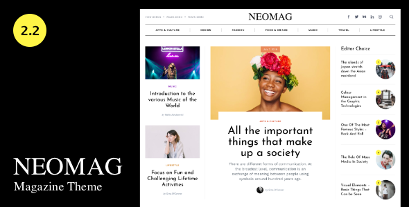 NeoMag - News and Magazine WordPress Theme