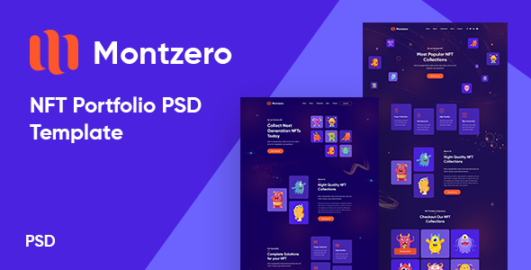 Montzero - NFT Portfolio PSD Template