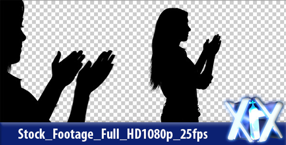 Woman Clapping Silhouette 