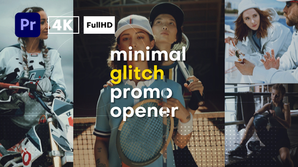 Minimal Glitch Promo Opener | Premiere Pro