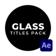 Glass Titles For After Effects - VideoHive Item for Sale