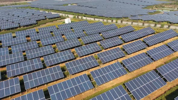 Solar power station in montain