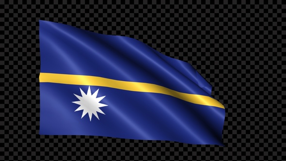 Nauru Flag Blowing In The Wind