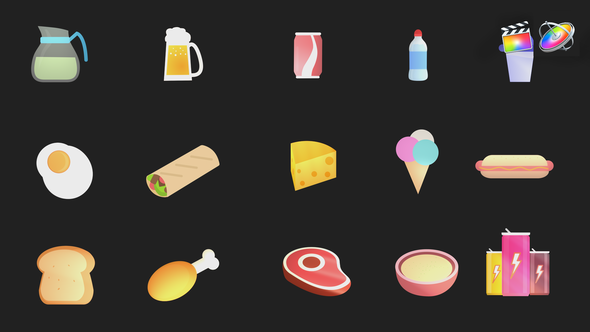 Foods and Drink Icons Pack