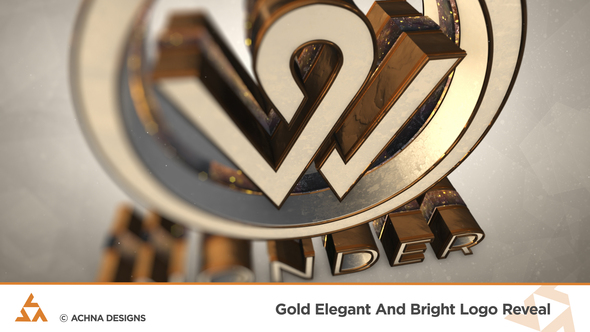 Gold Elegant And Bright Logo Reveal