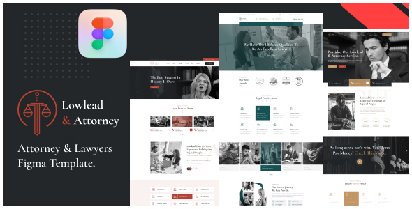 Lowlead - Attorney & Lawyers Figma Template