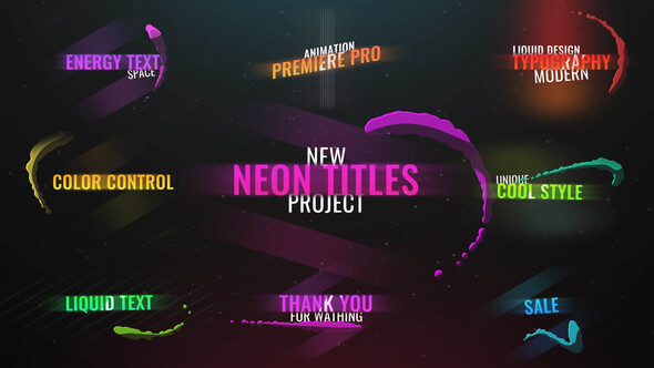 Neon Liquid Titles