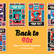 Retro Posters or Banners in Cartoon 80s-90s Comic Style - GraphicRiver Item for Sale