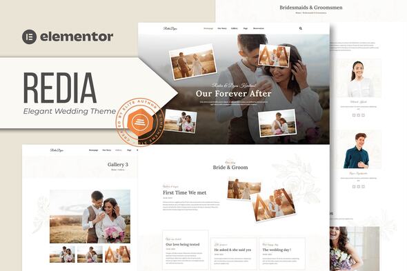 Redia - Elegant Wedding Theme Elementor Template Kit