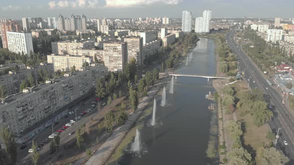 Kyiv, Ukraine. City View. Aerial Landscape