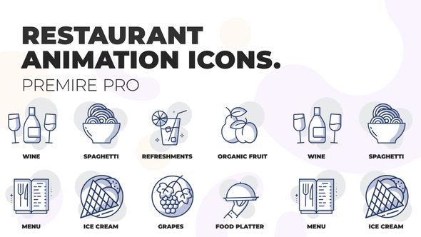 Restaurant & Food  - Animation Icons (MOGRT)