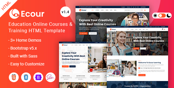 Ecour - Education Courses & Training HTML Template