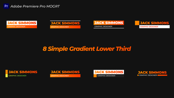 Simple Gradient Lower Thirds MOGRT