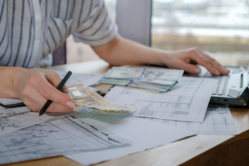 he stock exchange stock market from home. Generation z invests budget analyzes income of digital money. Cryptocurrency trading. Investor freelancing