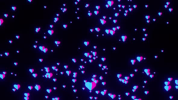 Falling Of The Hearts For The Valentine Day Vj Loop 4K