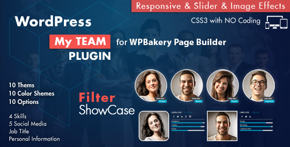 Team Showcase for WPBakery Page Builder WordPress Plugin