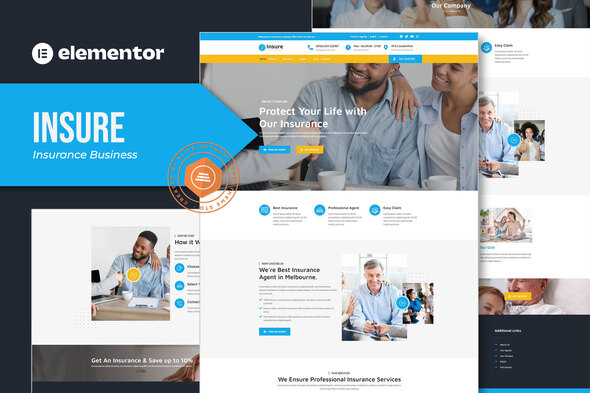 Insure - Insurance Business Elementor Template Kit