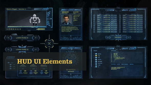 Sci-Fi HUD UI elements