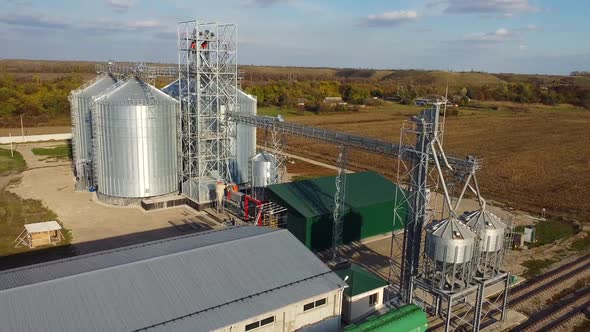 Grain Storage Aerial View