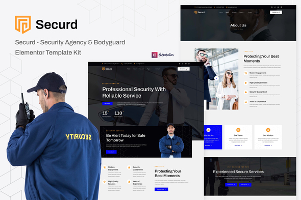 Securd - Security Agency & Bodyguard Elementor Template Kit