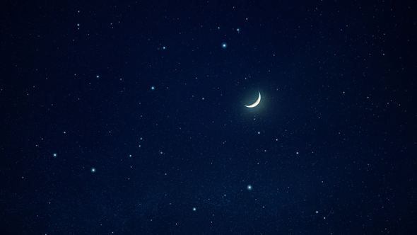 Night Star with Moon