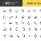 50 Online Communication Isometric Icons - GraphicRiver Item for Sale