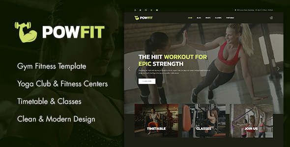 PowFit - Gym Fitness Joomla 5 Template