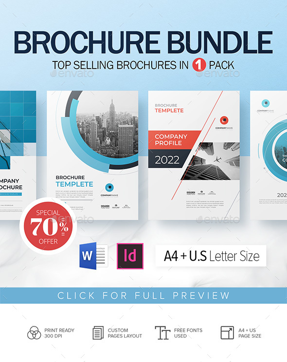 Brochure Bundle | Indesign, Docx