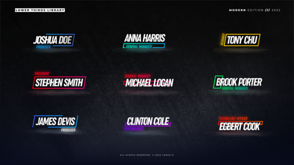 Lower Thirds Colorful | After Effects