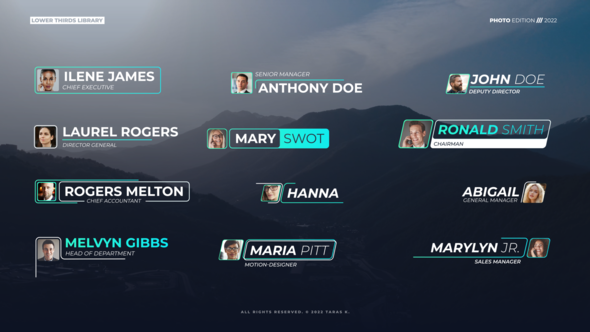 Lower Thirds Photo Edition | After Effects