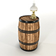 Barrel and Oil Lamp - Colonial Style - 3DOcean Item for Sale