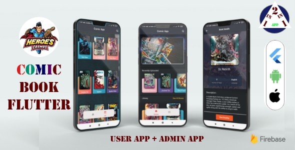 [Download] Comic-Book Flutter User App + Admin App With Firebase
