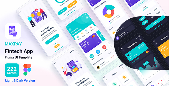 Maxpay – Fintech App Figma UI Template