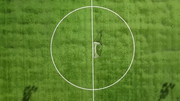 Overhead Aerial View of Soccer Field