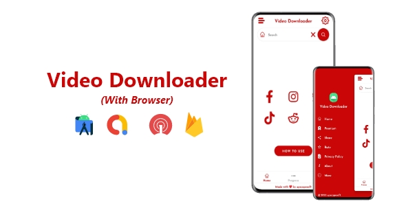 Video Downloader with Browser | ADMOB, FIREBASE, ONESIGNAL