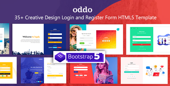 Login and Register Form HTML5 Template