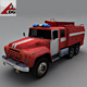 ZIL LowPoly - fire truck - 3DOcean Item for Sale