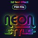 Neon Style 3D Text Effects for Photoshop - GraphicRiver Item for Sale