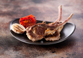 Roasted lamb cutlets ribs with garlic and tomato - PhotoDune Item for Sale