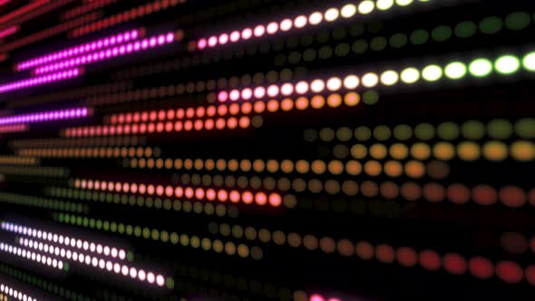 Multicolored LED Strips of Luminous Dots with Random Movement