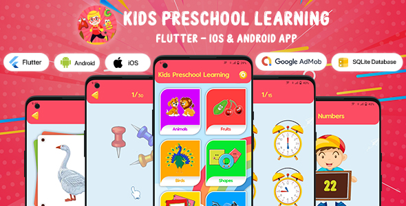 Kids Preschool Learning - Flutter Android & iOS App