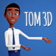 Tom 3D Character Presenter - Black Skin - 4K - VideoHive Item for Sale