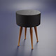 Realistic 3D model wood-leather Stool-Chair - 3DOcean Item for Sale