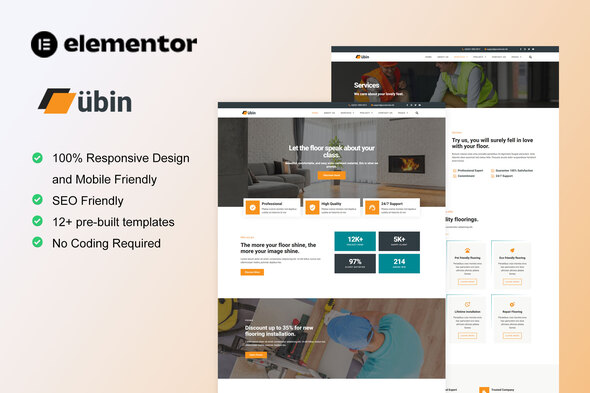 Ubin - Flooring Service Elementor Template Kit