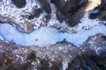 Ice Climbing on Frozen Waterfall, Aerial Top-Down View. Barskoon Valley, Kyrgyzstan - PhotoDune Item for Sale