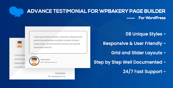 Testimonial Grid | Slider Addon for WPBakery Page Builder
