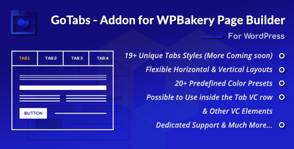 GoTabs – Horizontal | Vertical Tabs for WPBakery Page Builder