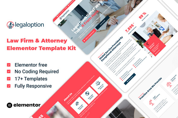 Legaloption - Law Firm & Attorney Elementor Template Kit