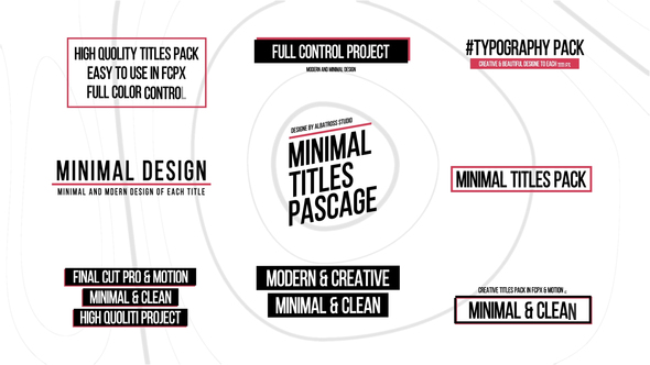 Minimal Titles | After Effects alt