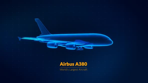 Airbus A380 Aircraft Holographic